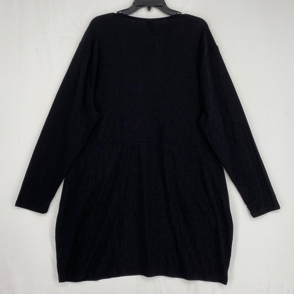 Wild Fable Juniors Size 4X Cut Out Bodycon Short Dress Black Lurex Long Sleeves - Picture 5 of 7